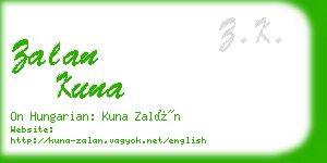 zalan kuna business card